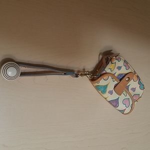 Dooney and Bourke heart print wristlet
